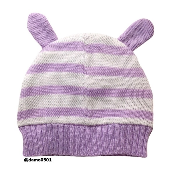 NWT Joe Fresh Purple/White Stripe Warm Beanie - Picture 3 of 7
